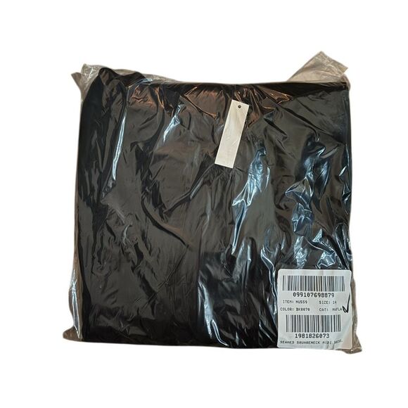 NWT MADEWELL Seamed Squareneck Midi Dress in Jet Black - Picture 8 of 9